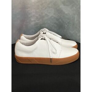 LGND Womens White Leather Low Top Sneakers Gum Sole‎ Size 8.5